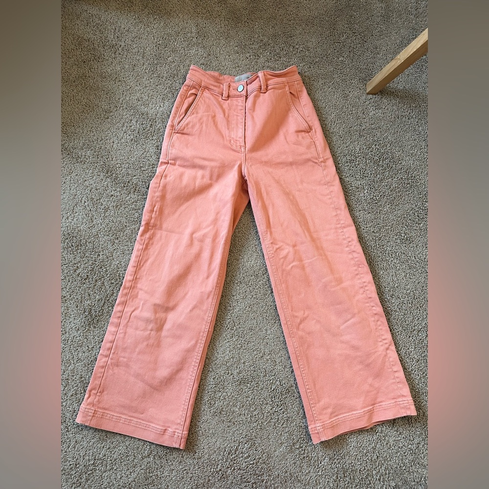 Everlane Wide Leg Crop Pant in coral size 00